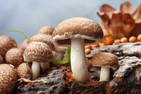 菌类美食背景